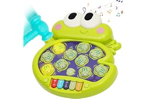 HOMCENT Whack A Frog Feinmotorik, Hammerspiel mit Musik & simulieren Tierrufe für Kinder Lernspielzeug für die frühe Entwicklung