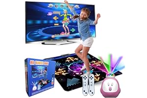 YRPRSODF Dance Mat for Kids and Adults, Musical Electronic Dance Step Pad with 100+ Games, 200+Songs, HD Camera, 2 Motion Sensor Controllers, MTV & Cartoon Modes, Toy Gift for Girls& Boy