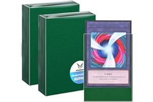 VIYOHOH 100 Pcs Trading Card Sleeves, 66 x 91mm Clear Frosted Trading Card Sleeves, Standard Card Sleeves for Magic, MTG, Sports Cards, Game Cards (Green)