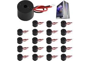 FLLYVLY Pack di 20 Cicalini Elettronici di Allarme, vehicle inverso buzzer,Buzzer Elettronico 3-12V 85 dB, Suono Continuo, per Dispositivi Elettronici, Lunghezza Cavo 50 mm, Materiale ABS Ignifugo
