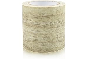 LAKSOL Nastro Per Riparazione Adesivo Effetto Legno, Rotolo di Pellicola Effetto Legno, Nastro Per Riparazione Mobili Nastro PVC Adesivo Pavimenti per Casa(Grigio Chiaro)