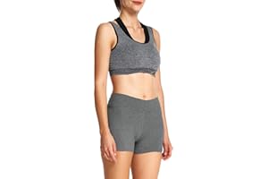 4How Short Danse Femme Coton Short sous Robe Taille Haute Confortable Short Boxer Femme Sport Yoga Noir Blanc Gris S à XL