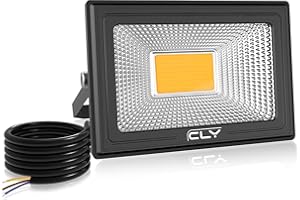 CLY 35W LED Floodlight, 3000 Lumen IP66 Waterproof Security Lights, Upgrade 30W Flood Lights Super Bright LED Outdoor Light, 2700K Warm White Wall Light for Garden, Warehouse, Parking Lot, Yard