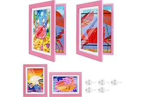 ChicSoleil Kunstfotorahmen für Kinder, befüllbar Bilderrahmen zum öffnen, Frontöffnung Bilderrahmen für Kunstwerke, Ideal für Kinderzeichnungen, Kinder Kunstprojekte, Schule, Zuhause oder Büro