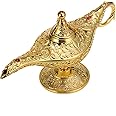 IGNPION Aladdin Lamp Legend Magic Genie Light Classic Home Office Table Ornament Vintage Decoration with Gift Box (Golden)