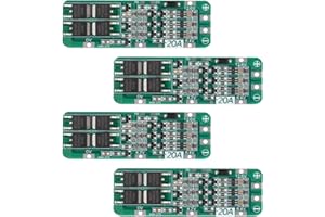 AEDIKO 4pcs 3S 20A BMS 18650 Li-ion Lithium Battery Charger Module BMS Protection Board PCB 11.1V 12V 12.6V Module Over-Discharge/Over-Current (4pcs)