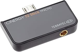 TerraTec CINERGY T2 Stick Micro - USB DVBT 2 TV Mini Receiver – Macht Tablet, Laptop oder PC zum HD Fernseher Radio Empfänger, schwarz, 195447