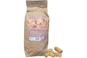 com-four® encendedores de Lana de Madera 2 kg, Encendido Limpio y sin Olor para Chimenea Barbacoa y braseros, Larga duración de combustión, Made in Germany