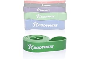 BODYMATE Fascia Elastica 208 cm, Fascia Elastica in Lattice Naturale, per Allenamento Forza, Resistenza, Coordinazione, Flessibilità ECC. per Principianti ed Esperti