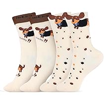 Geyoga 8 paar fantasiesokken voor dames, grappige en kleurrijke sokken met diermotieven, verjaardags- en kerstcadeau voor dierenliefhebbers, Kleurrijk, M
