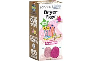 Spongebob Squarepants x Ecoegg Séchure à œuf | Oeufs de séchage Mary et Gary | Réduit Le Temps de séchage | Remplacement des balles de sèche-Linge | Hypoallergénique | Fragrance Gratuite | 2 Oeufs