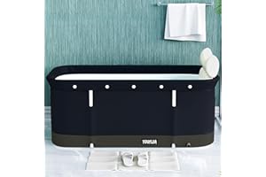 HUDHOWKS Vasca da bagno pieghevole portatile per adulti, 120 cm, portatile, non gonfiabile, in PVC, SPA, vasca da bagno pieghevole in plastica, per uso domestico, per adulti
