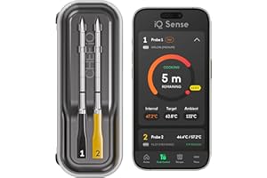 CHEF iQ Sense [2025 Model] | Smart Wireless Meat Thermometer | 2 Ultra-Thin Probes | WiFi Unlimited Range | 530°C Heat Safe | 5 Sensors | BBQ, Grill, Oven, Smoker, Air Fryer | Gen3