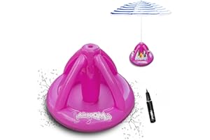 Airboom - Inflatable Umbrella Stand for Beach Umbrellas Including Pump Drinks Cooler Parasol Holder Beach Camping Sun Protection (Pink)