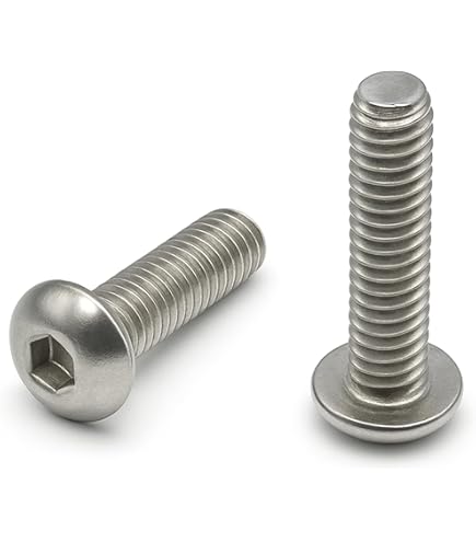 QUARKZMAN M2,5 x 30 mm zeskantige kopschroeven, 20 stuks, roestvrij staal, gekarteld, antislip, dop, bouten, sluitingen voor huis, constructie, bouwmachine, gereedschap, zilveren draaikop