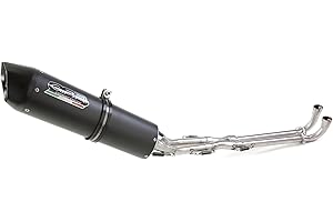GPR Exhaust System, Scarico marca GPR, compatibile con Yama T-Max 500 2008 al 2011, impianto completo omologato, serie GPR Furore Nero