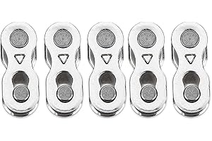 Demeras Eslabones de Cadena de Bicicleta 5 Pares Cadena de liberación rápida de Bicicleta de Alta Resistencia Conector de unión mágica Mater Link para Velocidad 8/9/10(8 Speed)