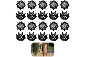 LLFYXM Golf Shoe Spikes,20PCS Replacement Bulk Cleats Golf Shoe Studs Durable TPU Easy to Install Universal Fit Tooth Spikes Accessories for Men and Women, Improves Grip and Comfort