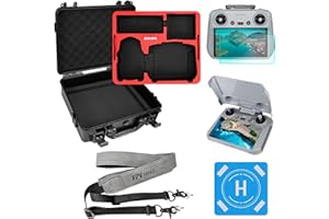 FPVtosky Drone Mini 4 Pro Accesorios 5-IN-1 Kit, Dual Layer Mini 4 Pro maleta, almohadilla de aterrizaje, cordón protector de pantalla, cubierta parasol para DJI Min 4 Pro