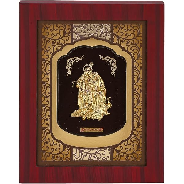 CARATWALA 24KT Gold Plated Peacock Frame | Decorative Frame for