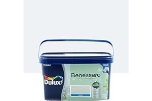 Dulux Benessere Pittura Colorata all'Acqua per Interni Superlavabile Anti Muffa Anti Batteri con Ioni D'Argento, 2.5 Litri, Grigio Nuvola