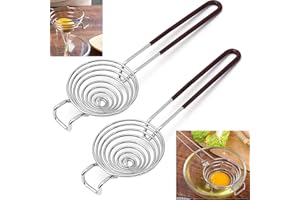 gvivej Séparateur d'oeufs en acier inoxydable 2pcs, séparateur de blanc d'oeuf, gadget de cuisine, outil de cuisson