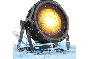 Ukfog COB LED luz par impermeable 100W 3 en 1 RGB luz blanca fría/cálida/4/15CH/DMX512/control de voz/maestro-esclavo/automático. Adecuado para bodas/discotecas/bares/teatros de fiestas, etc.
