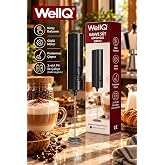 WellQ Y&uuml;ksek Devirli Pilli Kahve ve S&uuml;t K&ouml;p&uuml;rt&uuml;c&uuml; &Ccedil;ırpıcı