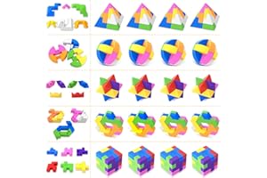 Pourbibi 20 PCS 3D Puzzle-Radiergummis Mitgebsel Kindergeburtstag für Kinder, perfekt als Kindergeburtstag Gastgeschenke, Wissenschafts-Partytütenfüller oder Party-Mitgebsel für Mädchen Jungen