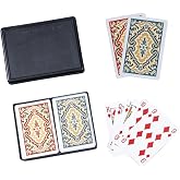 MSMETICARET Angora Kem Boxed Plastic Playing Card Double Deck - Plastic Playing Cards Double Deck (Black)