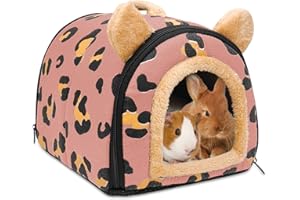 Tierecare Bunny Hideout Washable Rabbit Bed Guinea Pig House Cozy Pet Bed for Guinea Pigs, Rabbits, Chinchillas & Other Small Animals