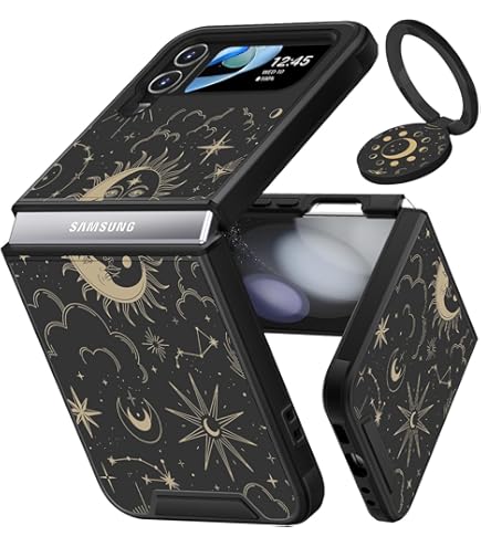 CEOKOK for Samsung Galaxy Z Flip 4 Case Clear with Design Glitter