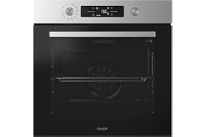 Candy C-Bake 800 CA6 NP5B3EHTX, Horno Multifunción, 78L, WIFI, 2 Bandejas 1 Rejilla, Limpieza Hidrolítica, Convección+Ventilador Snapfix, 12 Funciones, Mandos Push&Pull, Puerta 2 Cristales, Negro-Inox