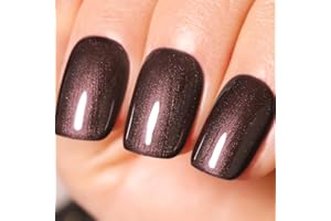 Ozzeal UV Nagellack Glitzer, Braun UV Gel Nagellack Glitzernder Schimmer Gel Nail Polish Herbst Winter Gel Nagellack Soak Off UV Led Maniküre 15ML