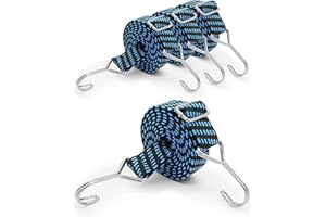 ZephyrCraft 4 Piezas pulpos Elasticos con Gancho, Gomas elasticas con Gancho, 2m Cuerdas Elásticas Cinchas de Amarre para Coche, Bici, Moto, Baca, Camping, Equipaje, Carga Móvil
