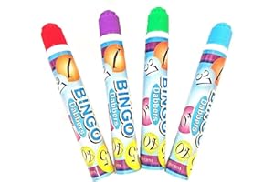 AMEEGO Paquete de 4 marcadores de puntos lavables no tóxicos para niños, marcadores de bingo Daubers Dauber Dawgs para niños, niños pequeños, preescolares, suministros de arte para niños, juegos de bingo