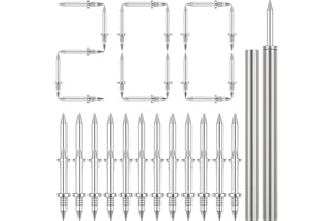 BUTORY Chiodo senza cuciture, 200 chiodi a doppia testa, chiodo per battiscopa senza tracce, viti di sicurezza invisibili con chiodi a doppia testa con 2 attrezzi per manicotti specifici per unghie