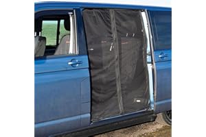MJLOMJ Magnetic Fly Screen for Sliding Door RV Awning Mosquito Net Camper Van Curtains RV Fly Screen for T5 T6 T4 Caravan