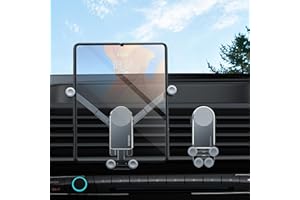 OATSBASF Samochodowy uchwyt na telefon komórkowy do samochodu, na kratkę wentylacyjną, grawitacyjny, do samochodu, kompatybilny z iPhone 11 12 13 Pro Max, Galaxy S22 S21 S20, Huawei Xiaomi (L-Black)