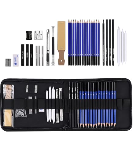 ArtMaster - 32 en 1 - Coffret de croquis de dessin professionnel - Incl