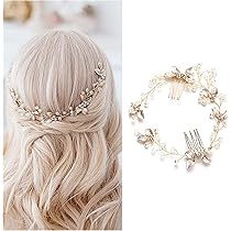 Fashey Diadema Da Sposa Con Fiori, Perline E Strass - Cerchietto Per Capelli Donna, Unica, Elegante Per Matrimoni E Feste