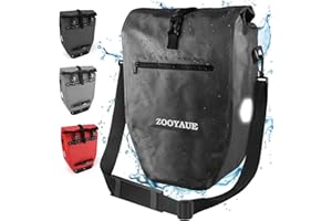 ZOOYAUE Fahrradtasche für Gepäckträger 28L, Wasserdicht Gepäckträgertasche mit Tragegriff und Schultergurt, Fahrrad Tasche Um