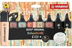 Marcador STABILO BOSS ORIGINAL NatureCOLORS - Estuche con 8 colores