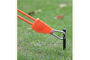 QOOLOO Cuerdas Reflectantes para Tienda, 4 Piezas 4mm Cuerda De Camping Ligera, Cuerda de Escalada,Cuerda de Tejiendo con 2 Mosquetón,para Acampar al Aire Libre, Senderismo(Naranja)