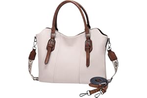 VASCHY Bolso Mujer Grande, Tote Bag Bolso Bandolera Cuero Bolso Hobo Vintage Shoppers y Bolsos de Hombro Bolso de Mano con Guitarra Correa Bolso Portatil para Diario Trabajo Viaje