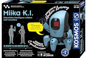 KOSMOS 620899 Miika K.I. Roboter, künstliche Intelligenz erleben und verstehen, trainiere ihn mit Gesten oder Stimme, innovativer Experimentierkasten für Kinder ab 10 Jahre, Roboter-Spielzeug