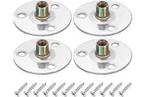 QUARKZMAN 4 st M8 fjärilsmuttrar med hål, rund bas på 50 mm/2 tum flänsmuttrar med kvinnlig gänga och monteringsskruvar för t