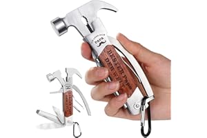 Jeelar 12-in-1 Multitool-Hammer, Edelstahl, perfektes Papa Geschenk zum Geburtstag, Vatertag, Weihnachten – Geschenke für Pap