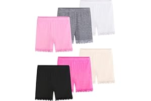 KEREDA Pantaloncini Bambina Ragazza Short Corti Mutande Leggings Intimo Sportivi Cotone 2-10 Anni Pacco de 6