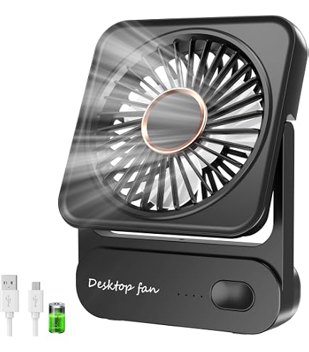 niin ini ventilatore portatile con 4 velocità del vento e batteria